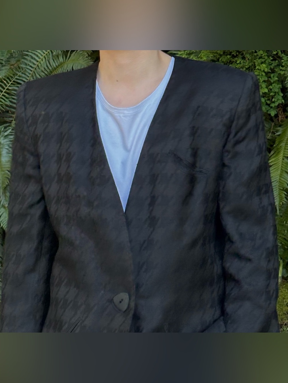 Albert Nipon Houndstooth Blazer